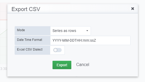CSV export options