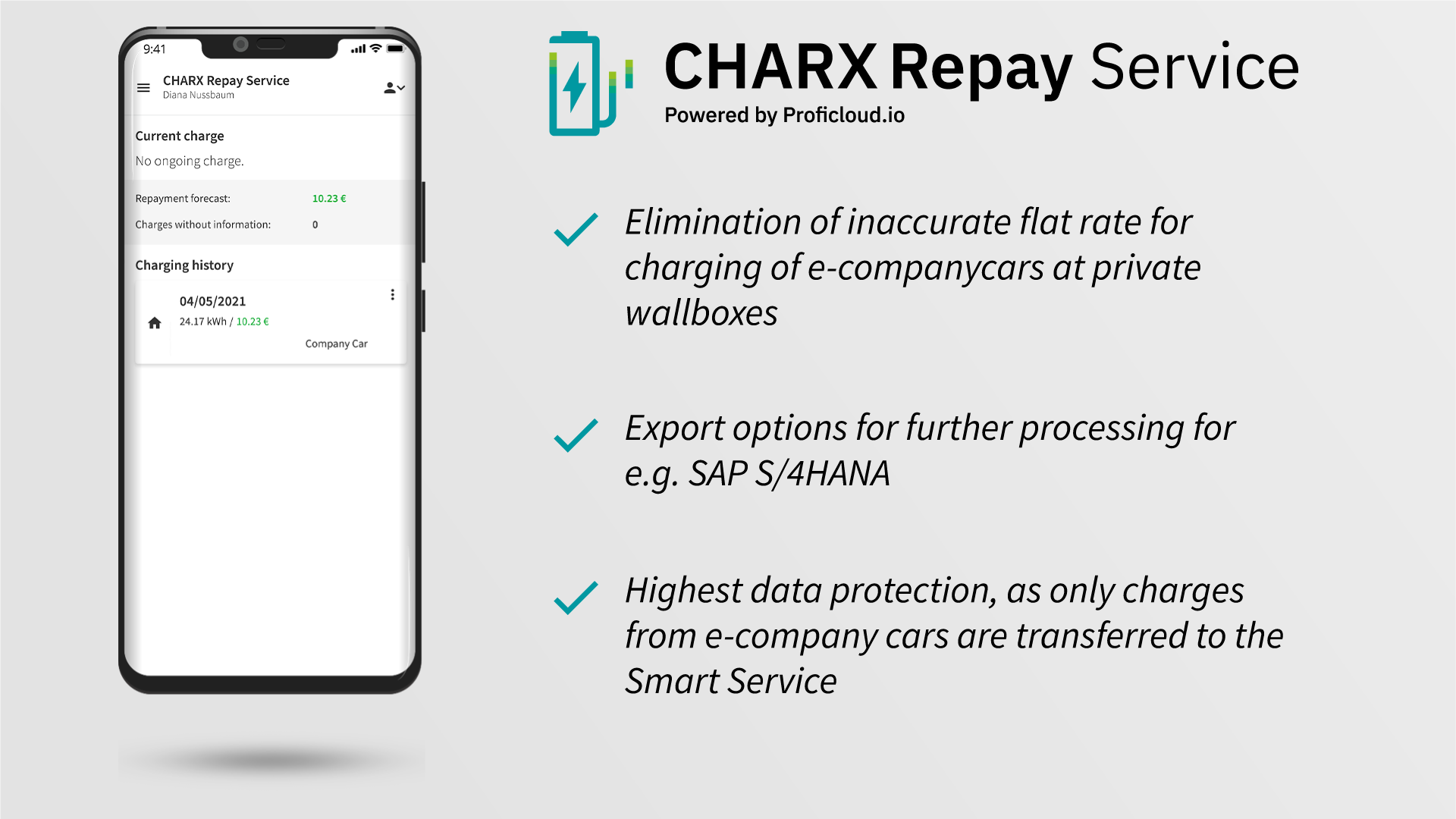 CHARX Repay Service Product Screenshot